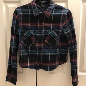 Forever 21 cropped flannel